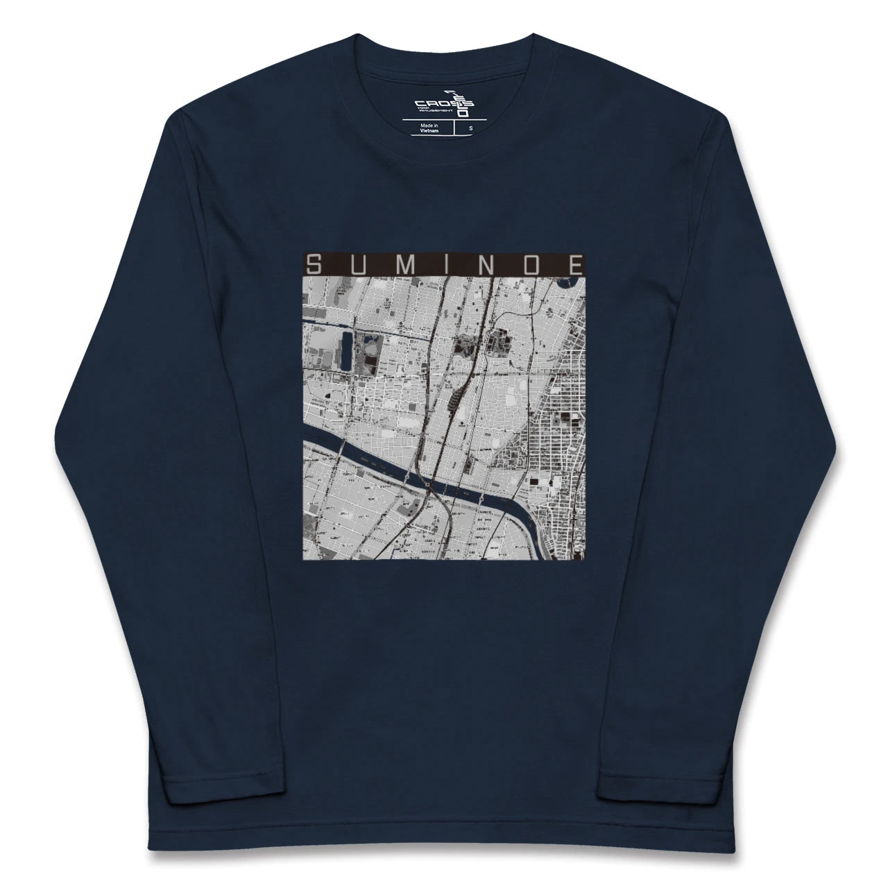 【住之江（大阪府）】地図柄ロングスリーブTシャツ
