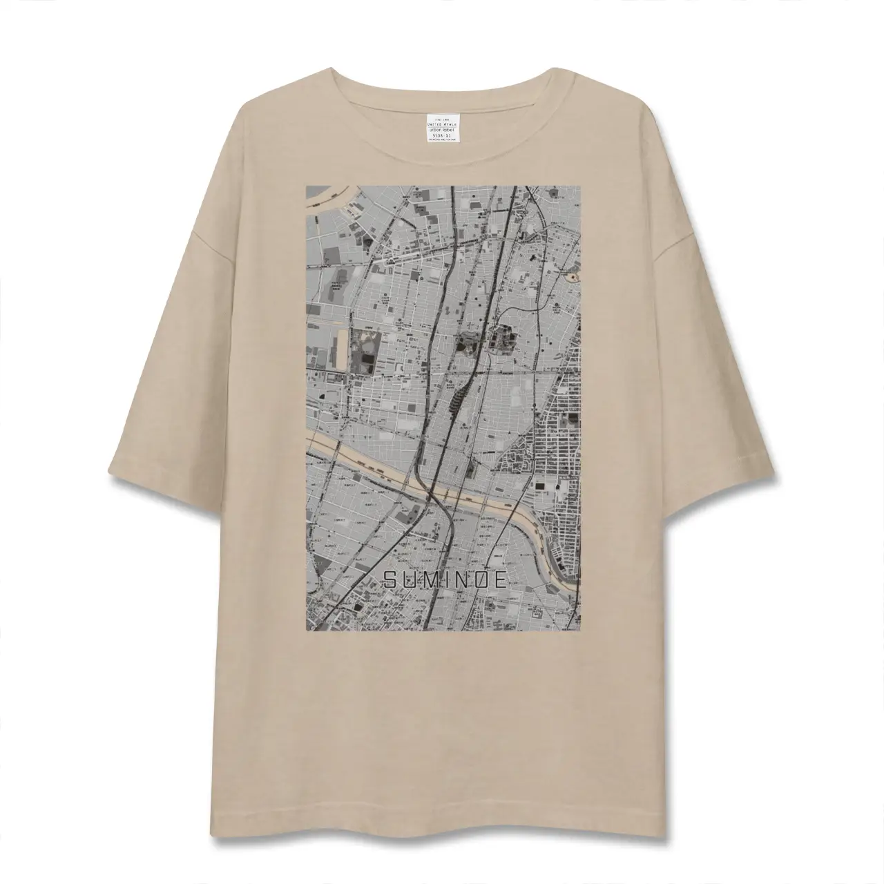 【住之江（大阪府）】地図柄ビッグシルエットTシャツ