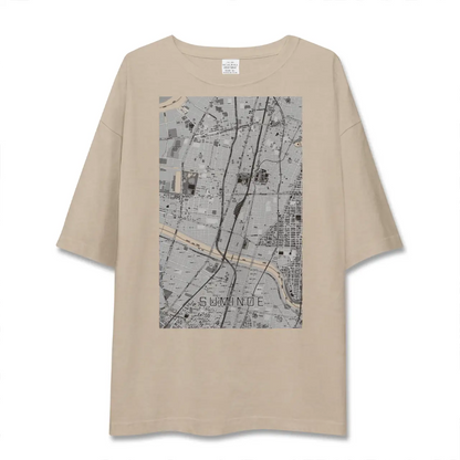 【住之江（大阪府）】地図柄ビッグシルエットTシャツ