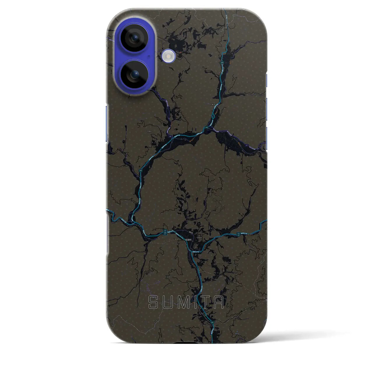 【住田（岩手県）】地図柄iPhoneケース（バックカバータイプ）