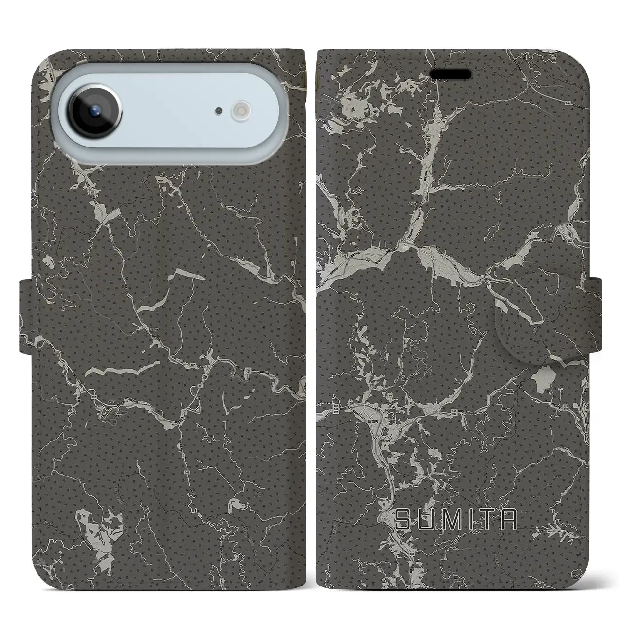 【住田（岩手県）】地図柄iPhoneケース（手帳タイプ）