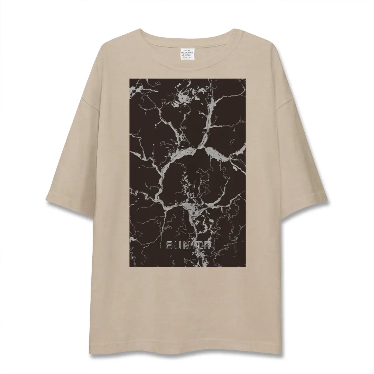 【住田（岩手県）】地図柄ビッグシルエットTシャツ