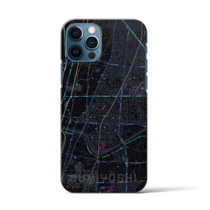 【住吉（大阪府）】地図柄iPhoneケース（バックカバータイプ）