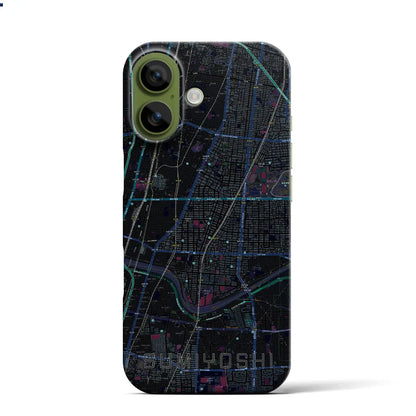 【住吉（大阪府）】地図柄iPhoneケース（バックカバータイプ）