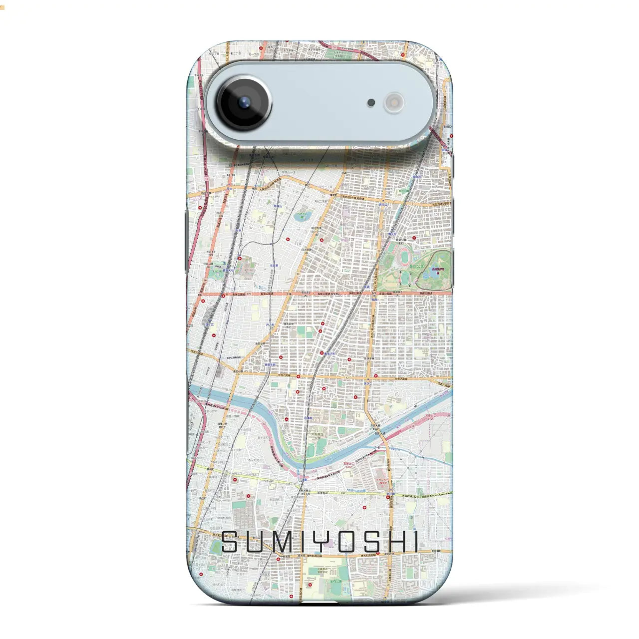 【住吉（大阪府）】地図柄iPhoneケース（バックカバータイプ）