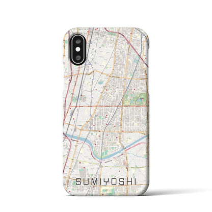 【住吉（大阪府）】地図柄iPhoneケース（バックカバータイプ）