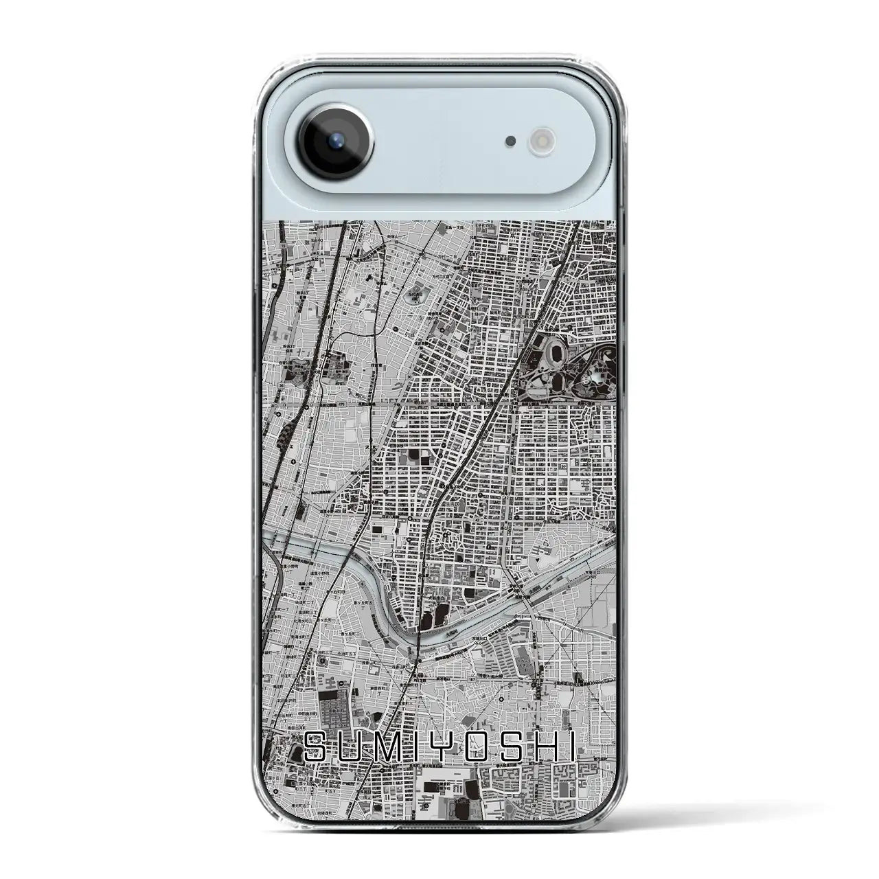 【住吉（大阪府）】地図柄iPhoneケース（クリアタイプ）