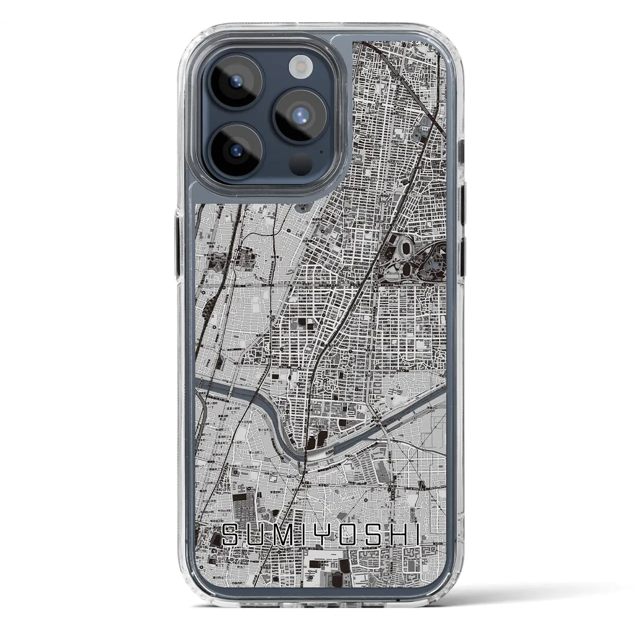 【住吉（大阪府）】地図柄iPhoneケース（MagSafeタイプ）