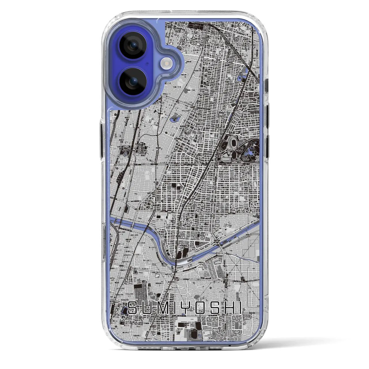 【住吉（大阪府）】地図柄iPhoneケース（MagSafeタイプ）