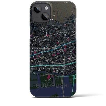 【住吉（兵庫県）】地図柄iPhoneケース（バックカバータイプ）