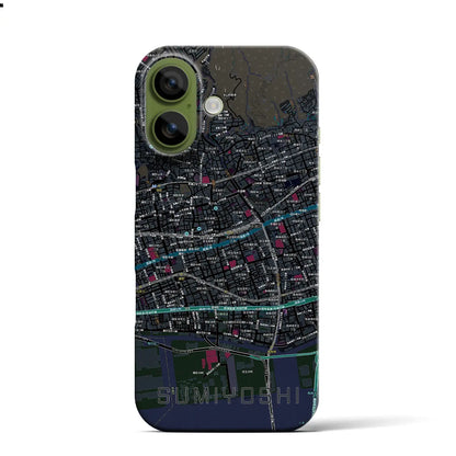 【住吉（兵庫県）】地図柄iPhoneケース（バックカバータイプ）