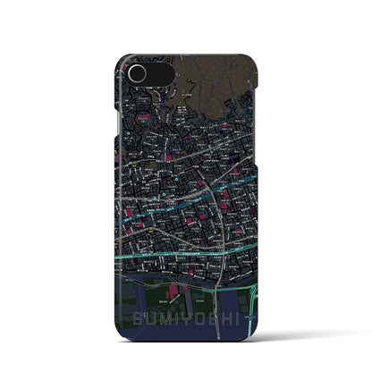 【住吉（兵庫県）】地図柄iPhoneケース（バックカバータイプ）