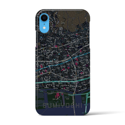 【住吉（兵庫県）】地図柄iPhoneケース（バックカバータイプ）