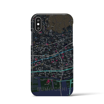 【住吉（兵庫県）】地図柄iPhoneケース（バックカバータイプ）