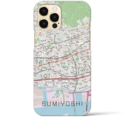 【住吉（兵庫県）】地図柄iPhoneケース（バックカバータイプ）