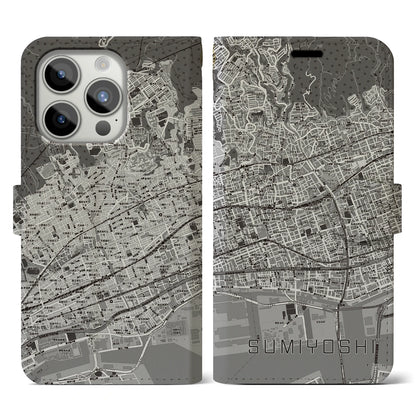【住吉（兵庫県）】地図柄iPhoneケース（手帳タイプ）