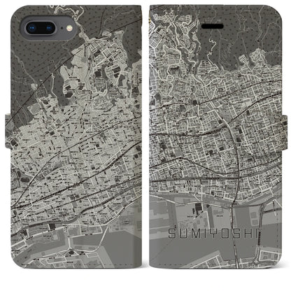 【住吉（兵庫県）】地図柄iPhoneケース（手帳タイプ）