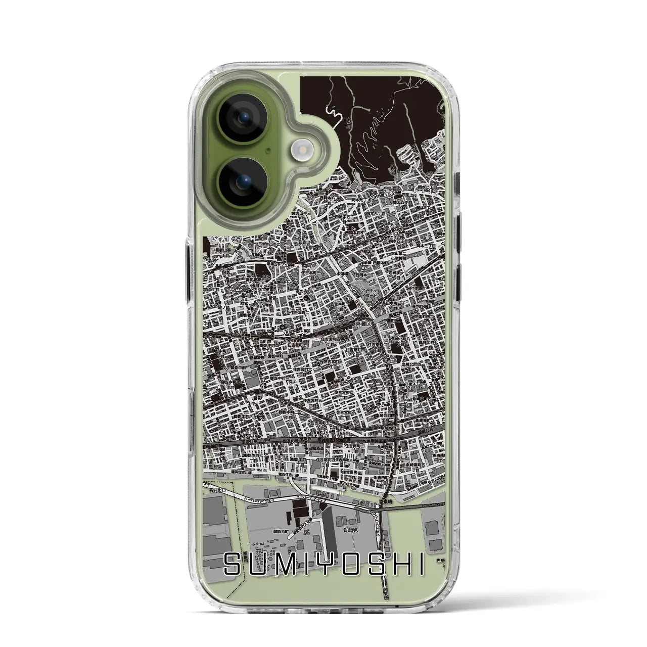 【住吉（兵庫県）】地図柄iPhoneケース（MagSafeタイプ）