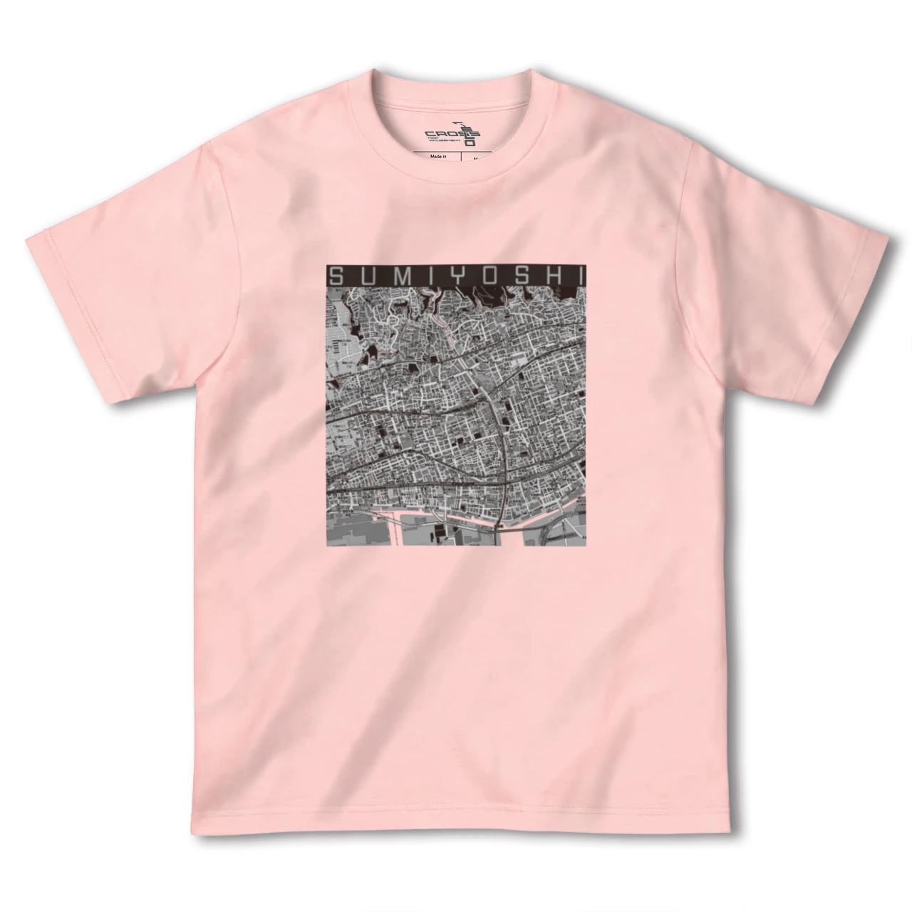 【住吉（兵庫県）（兵庫県）】地図柄ヘビーウェイトTシャツ