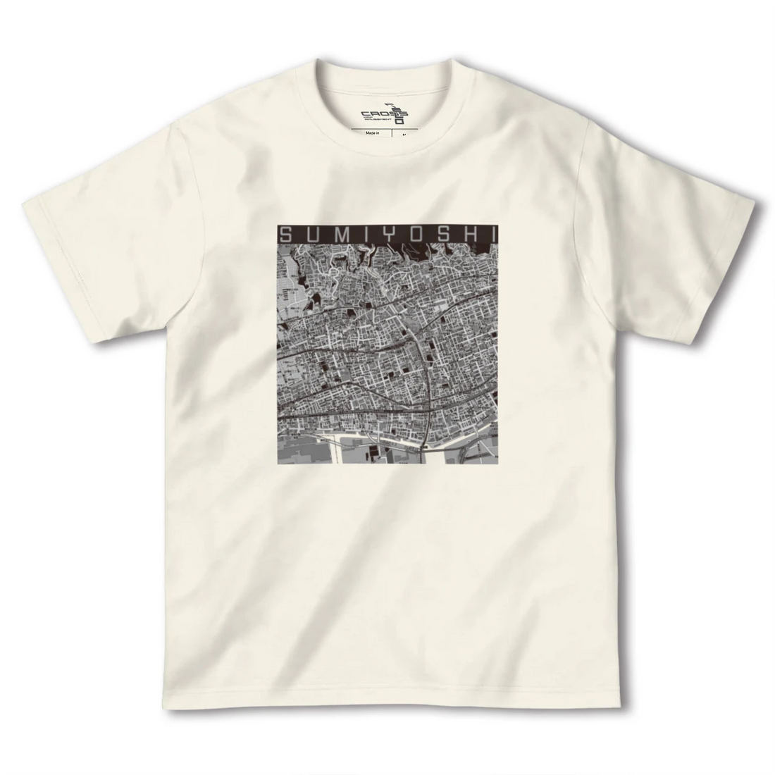 【住吉(兵庫県)(兵庫県)】地図柄ヘビーウェイトTシャツ