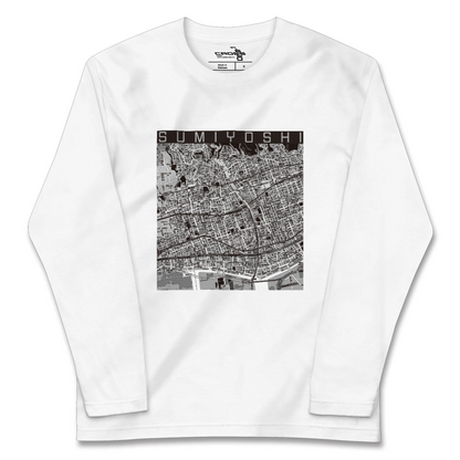 【住吉（兵庫県）（兵庫県）】地図柄ロングスリーブTシャツ