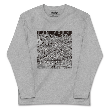 【住吉（兵庫県）（兵庫県）】地図柄ロングスリーブTシャツ
