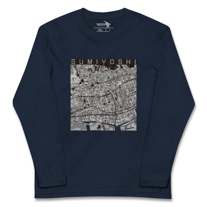 【住吉（兵庫県）（兵庫県）】地図柄ロングスリーブTシャツ