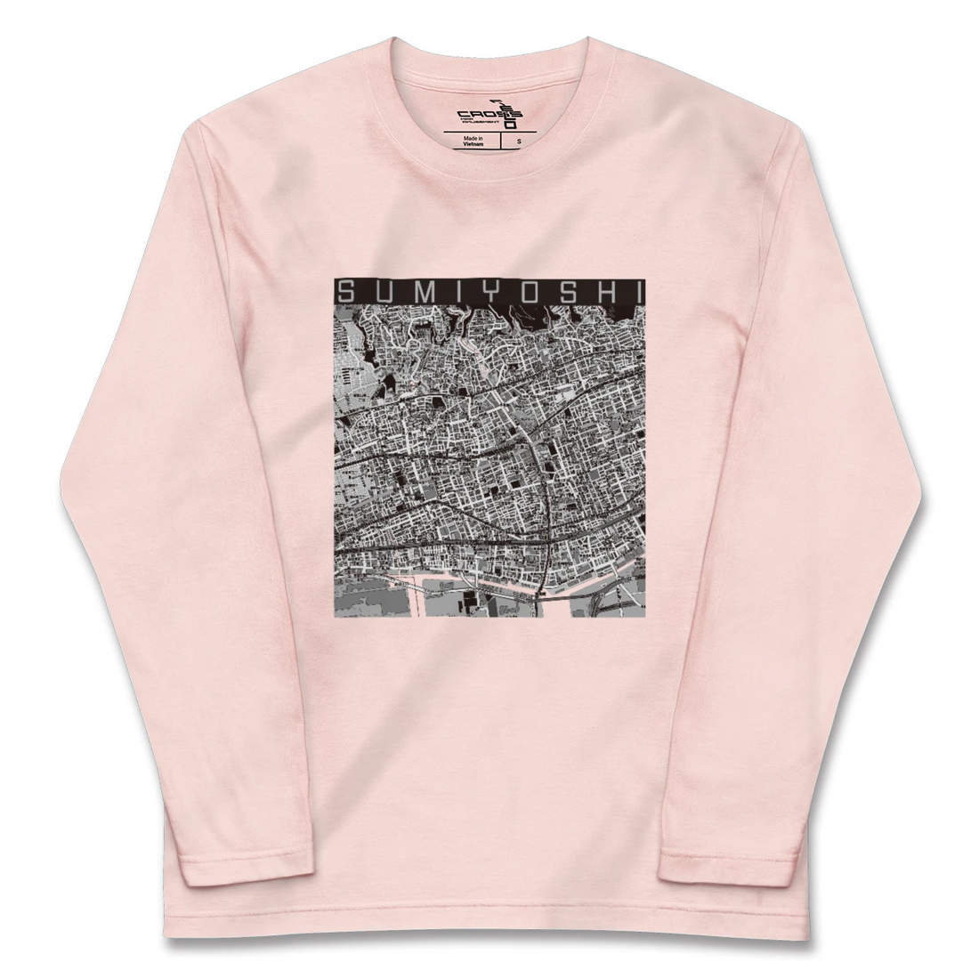 【住吉(兵庫県)(兵庫県)】地図柄ロングスリーブTシャツ