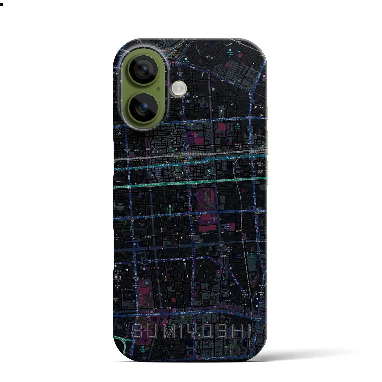 【住吉（東京都）】地図柄iPhoneケース（バックカバータイプ）