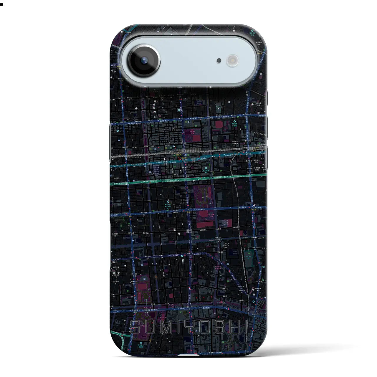 【住吉（東京都）】地図柄iPhoneケース（バックカバータイプ）