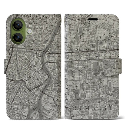 【住吉（東京都）】地図柄iPhoneケース（手帳タイプ）