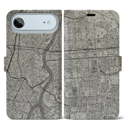 【住吉（東京都）】地図柄iPhoneケース（手帳タイプ）