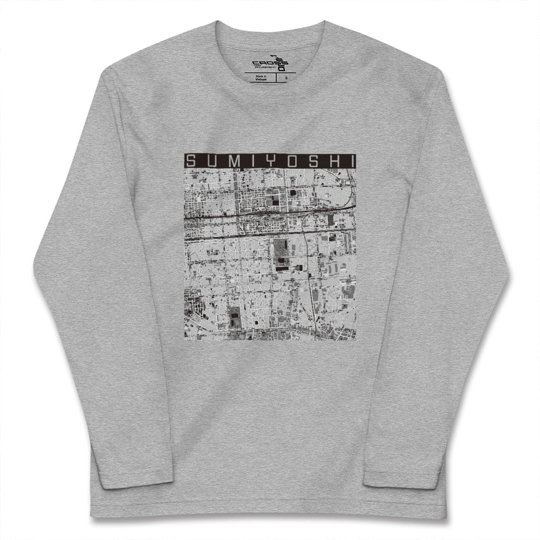 【住吉（東京都）】地図柄ロングスリーブTシャツ