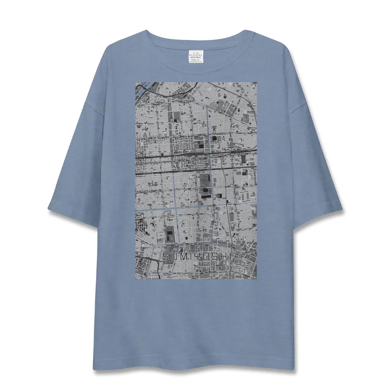 【住吉（東京都）】地図柄ビッグシルエットTシャツ