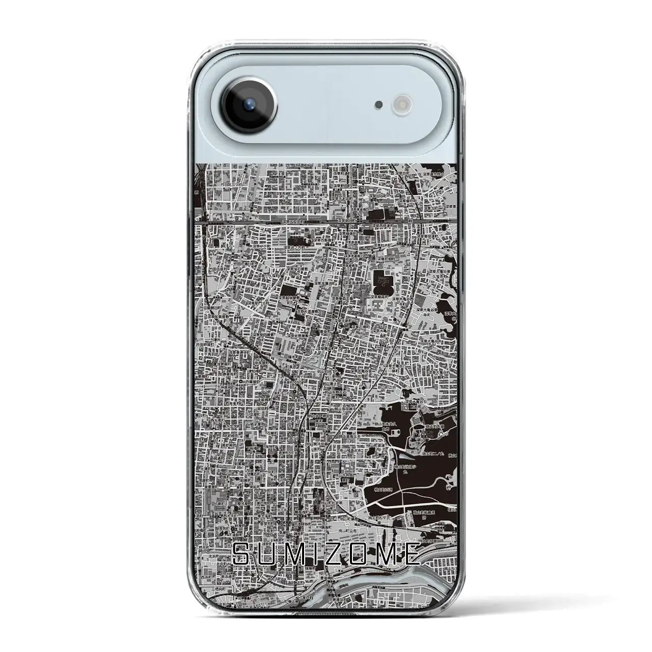 【墨染（京都府）】地図柄iPhoneケース（クリアタイプ）