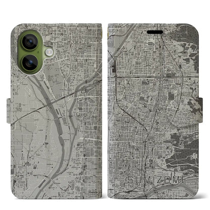 【墨染（京都府）】地図柄iPhoneケース（手帳タイプ）