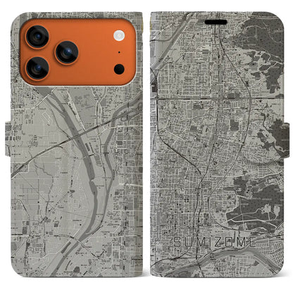 【墨染（京都府）】地図柄iPhoneケース（手帳タイプ）