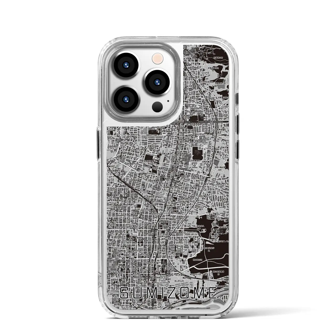 【墨染（京都府）】地図柄iPhoneケース（MagSafeタイプ）