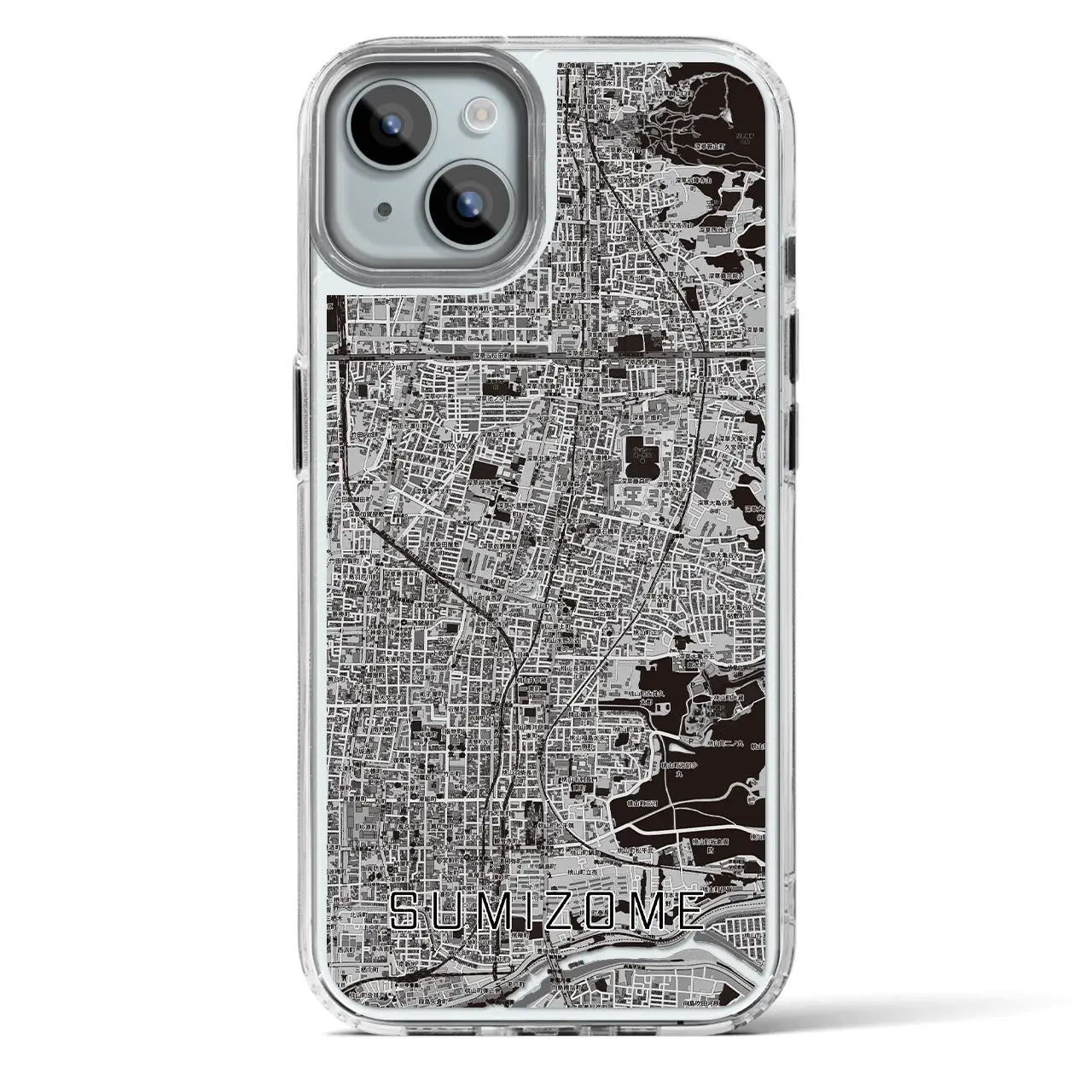 【墨染（京都府）】地図柄iPhoneケース（MagSafeタイプ）