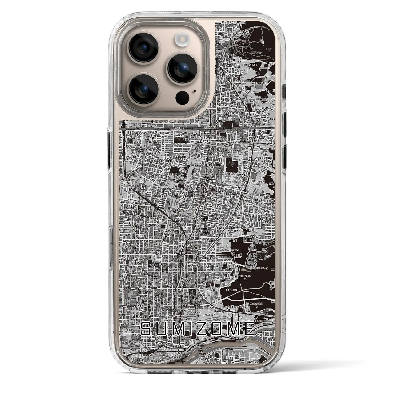 【墨染（京都府）】地図柄iPhoneケース（MagSafeタイプ）