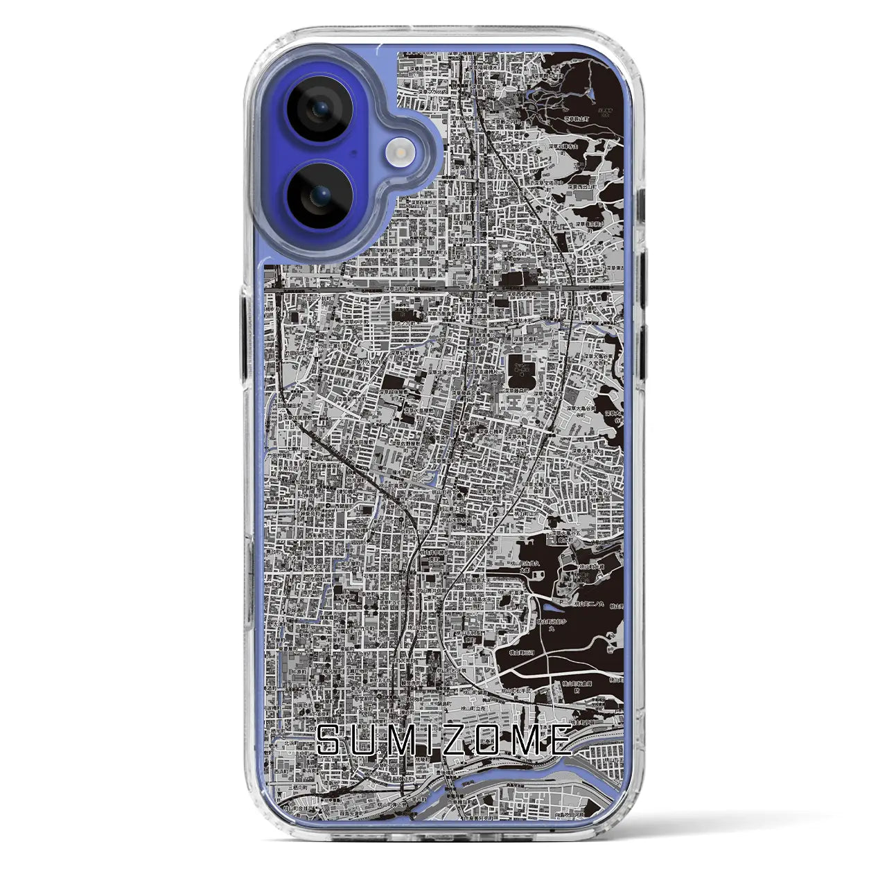 【墨染（京都府）】地図柄iPhoneケース（MagSafeタイプ）