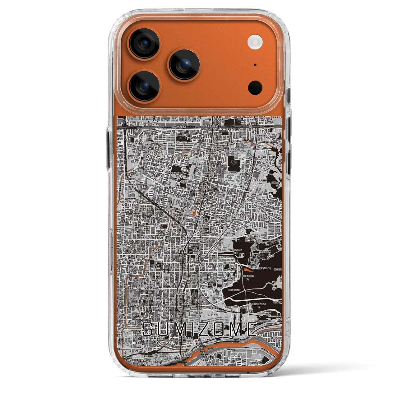 【墨染（京都府）】地図柄iPhoneケース（MagSafeタイプ）