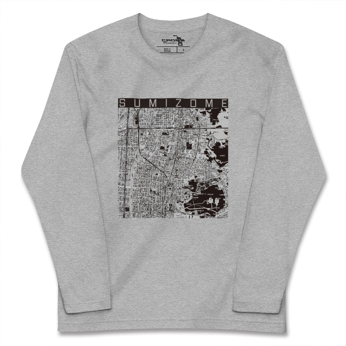 【墨染(京都府)】地図柄ロングスリーブTシャツ