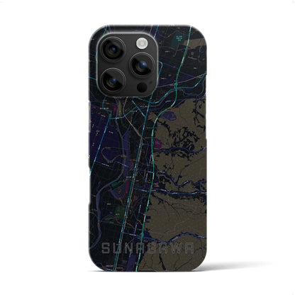 【砂川（北海道）】地図柄iPhoneケース（バックカバータイプ）