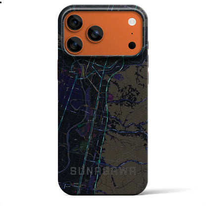 【砂川（北海道）】地図柄iPhoneケース（バックカバータイプ）