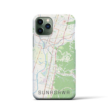 【砂川（北海道）】地図柄iPhoneケース（バックカバータイプ）