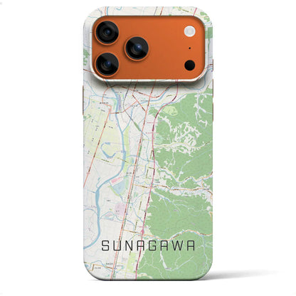 【砂川（北海道）】地図柄iPhoneケース（バックカバータイプ）