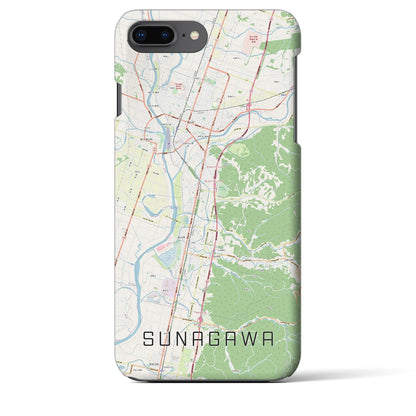 【砂川（北海道）】地図柄iPhoneケース（バックカバータイプ）