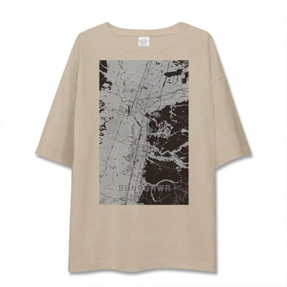 【砂川（北海道）】地図柄ビッグシルエットTシャツ