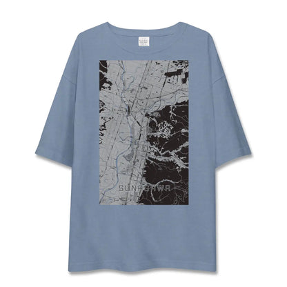 【砂川（北海道）】地図柄ビッグシルエットTシャツ